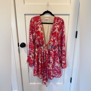 Pink Lily Vibrant Floral Dress